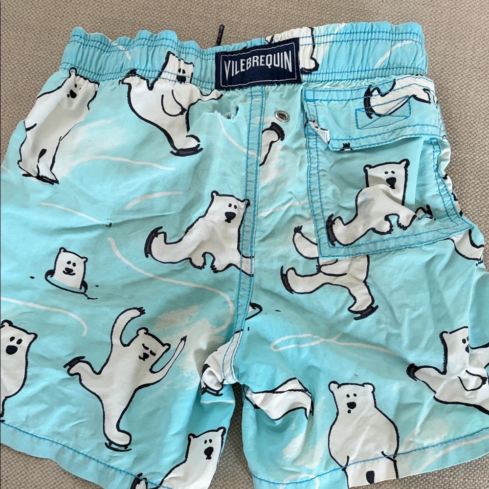 Vilebrequin Aqua Swim Shorts with Polar Bear Print